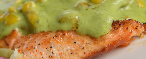 Lemon Butter Cilantro Salmon at Guadalajara Grill, Bar, & Table Side Salsa in Tucson Arizona. Lemon Butter Cilantro Salmon at Guadalajara Grill, Bar, & Table Side Salsa in Tucson Arizona.